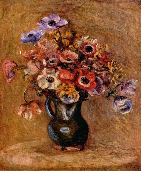 Pierre-Auguste Renoir Stilleben mit Anemonen oil painting picture